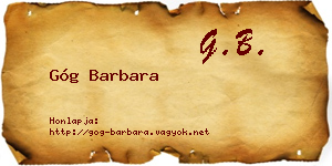 Góg Barbara névjegykártya