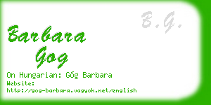 barbara gog business card