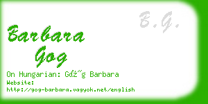 barbara gog business card